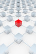 Roter 3D-Quader