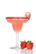 closep strawberry daiquiri with freshh fruit