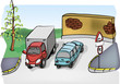 Vektor: City parking two cars City parking two cars