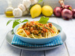 spaghetti with swordfish ragout