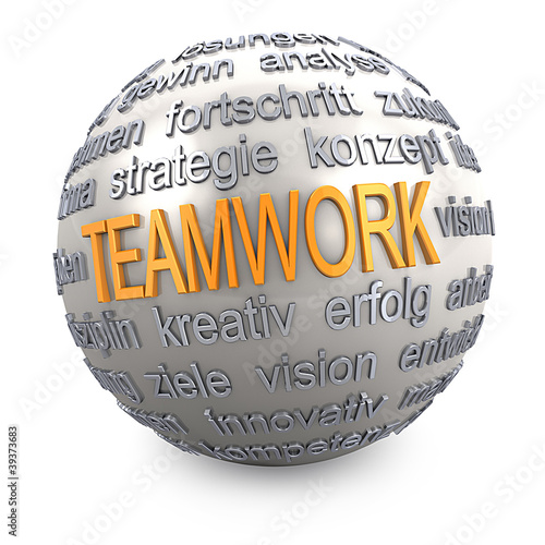 Illustration: Teamwork - Kugel Teamwork - Kugel
