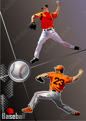 Vector: baseball pitchers baseball pitchers