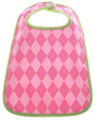 Pink Argyle Baby Girl Bib
