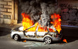 Riot - Burnt out Car