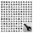 152 Buttons, weiss, flach, grosse Symbole