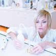Closeup of a female researcher/chemistry student