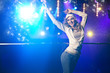 Beautiful blonde dancing