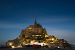 Mont Saint-Michel at midnight. Paris France