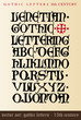 vector set: gothic letters - 15th century