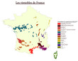 Carte des vignobles de France