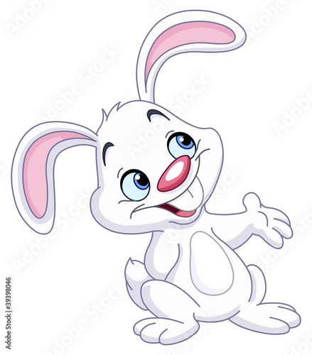 Vector: Bunny presenting Bunny presenting