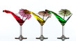 colored cocktails splash