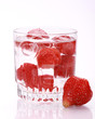 fruit cocktail isolated on white background.