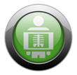 Green Metallic Orb Button "X-Ray"