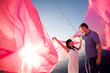 couple under the sail