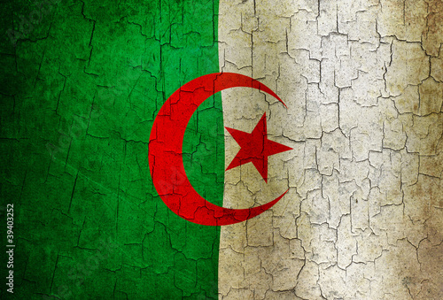 Illustration: Grunge Algeria flag Grunge Algeria flag