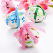 Photo: Easter eggs and flowers Easter eggs and flowers