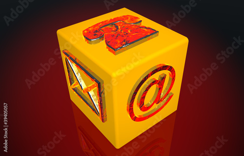 Illustration: 3D Wuerfel - POSTKASTEN 3D Wuerfel - POSTKASTEN