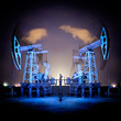 Oil Rigs at night. Oil Rigs at night.