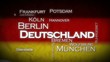 Deutschland flaggen tag cloud Deutschen Städten text animation Deutschland flaggen tag cloud Deutschen Städten text animation