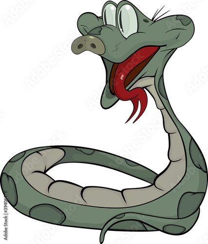 Vector: Snake. Cartoon Snake. Cartoon