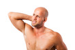 Foto: Sportler mit Nackenschmerzen Sportler mit Nackenschmerzen