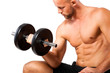 Foto: Sportler beim Hanteltraining Sportler beim Hanteltraining