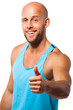 Sportler zeigt Top-Daumen