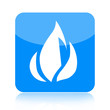 Fire icon isolated on white background