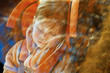 Photo: baby girl in car baby girl in car