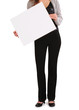 Holding white board.