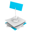 leere Visitenkarte- blau