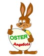 Osterhase mit Werbeschild