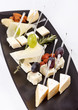 plate with different types cheese