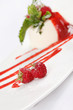 Souffle with raspberry