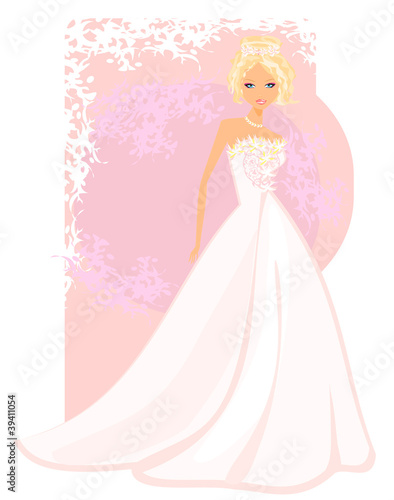 Illustration: Beautiful bride card Beautiful bride card