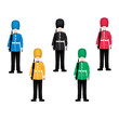 Beefeater soldiers in Olympics colors – London 2012 – symbol