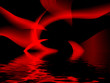 Ilustración: Inferno in Rot spiegelt sich im Wasser Inferno in Rot spiegelt sich im Wasser