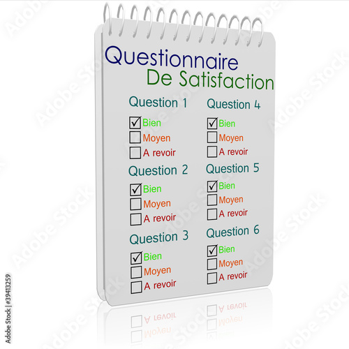 Illustration: Questionnaire de Satisfaction Questionnaire de Satisfaction