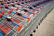 shopping trolleys rows