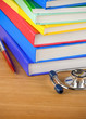 medical stethoscope with book medical stethoscope with book