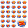 Blue discount labels