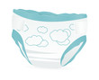 Baby diapers with funny picture on it