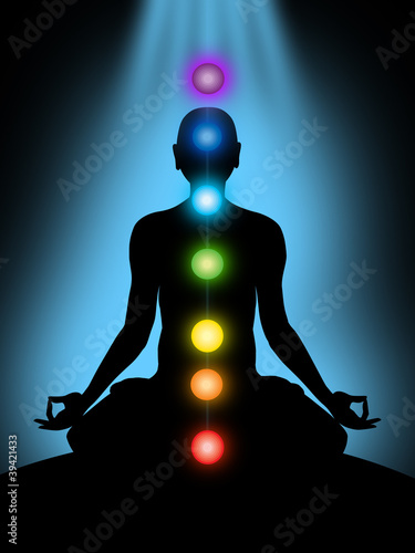 Illustration: meditation, chakras meditation, chakras