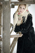 girl in winter forest