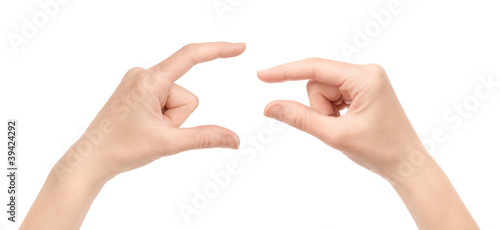 Photo: Measuring Hands Isolated Measuring Hands Isolated