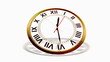 clock on white clock on white