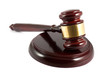 Wooden gavel and sound block