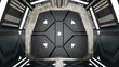 Corridor with opening door and alpha matte