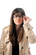 a beautiful girlwears glasses